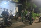 Sasar Tempat Keramaian, Koramil 1402-04/Tinambung Gelar Patroli dan Siskamling di Balanipa