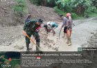 Sinergi TNI, Polri, dan Masyarakat Bersihkan Longsor di Desa Pangiang, Babinsa Turun Langsung Pimpin Gotong Royong