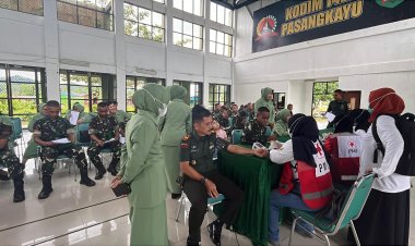 Persit KCK Kodim 1427/Pasangkayu Gelar Donor Darah dan Layanan Kesehatan, Wujud Nyata Bhakti Sosial di HUT Ke-80